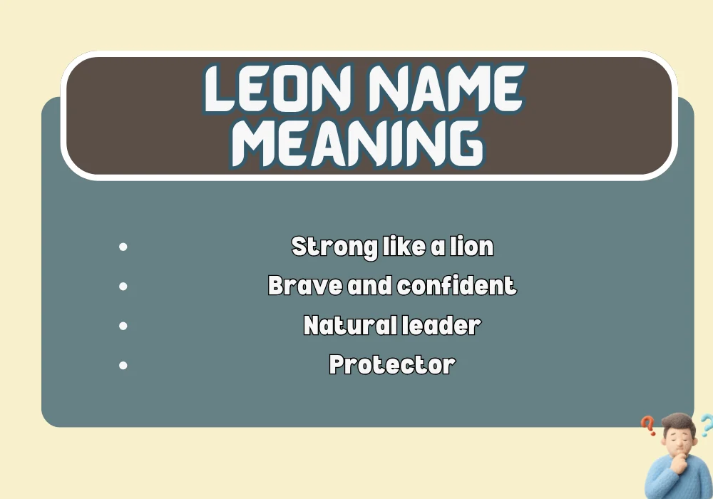 Leon name meaning Spanish