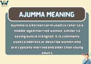 Ajumma Meaning