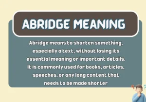 Abridge Meaning