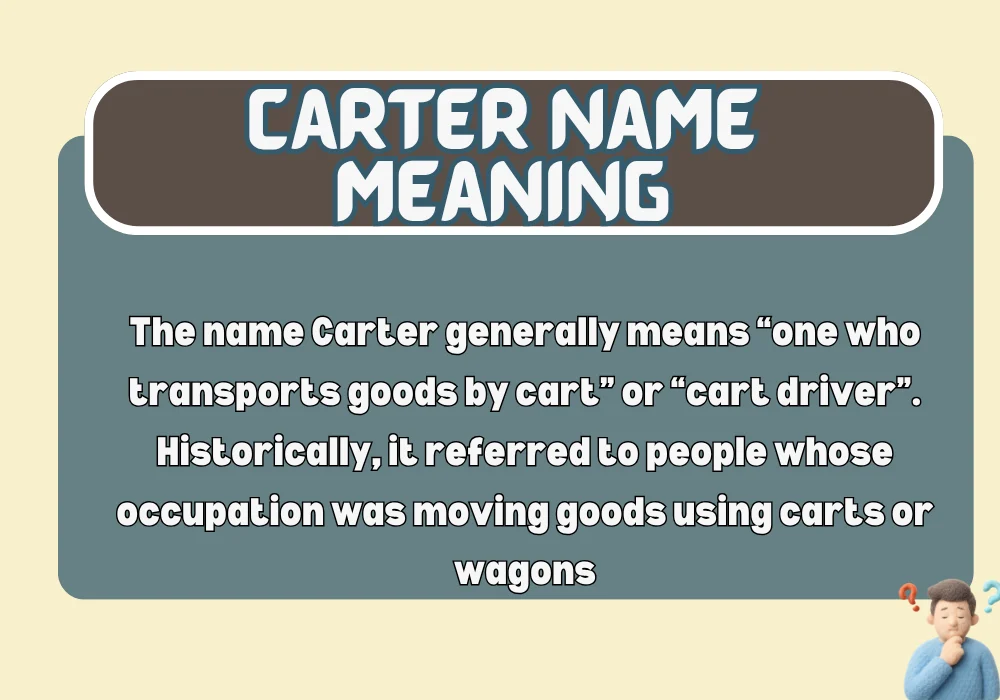 Carter Name Meaning