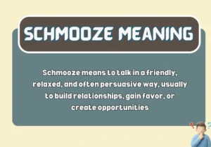 Schmooze Meaning