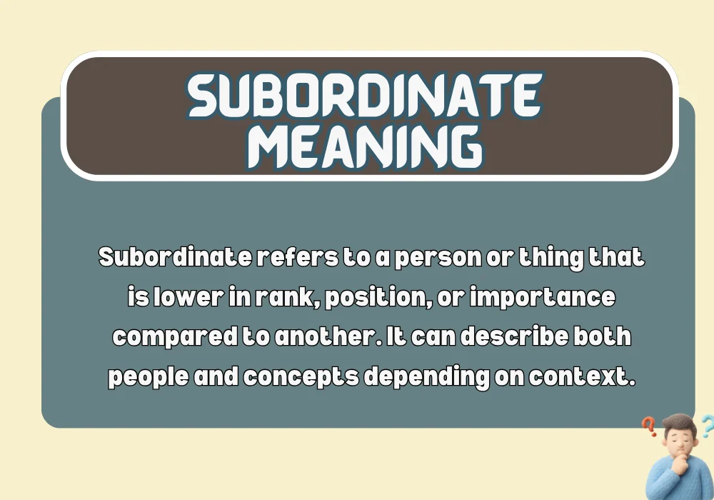 Subordinate Meaning