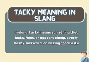 Tacky Meaning in Slang