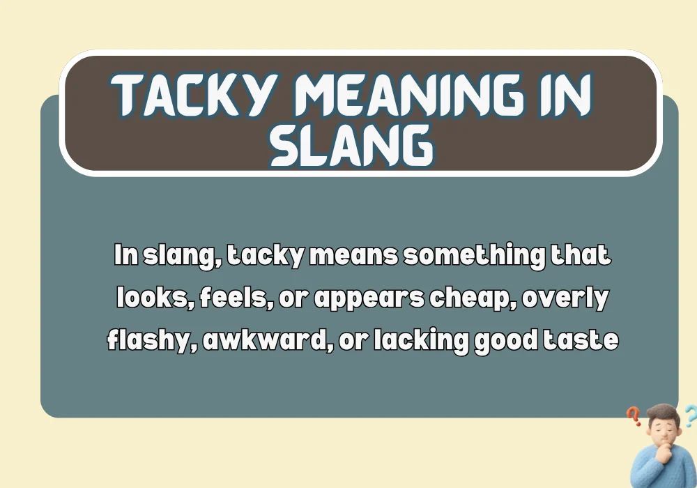 Tacky Meaning in Slang