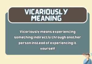 vicariously meaning
