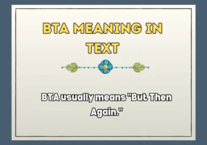 Bta Meaning In Text
