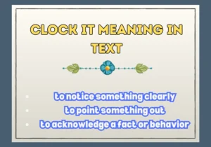 Clock It Meaning In Text