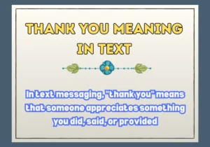 Thank You Meaning In Text