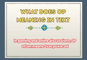 What Does Op Meaning in Text